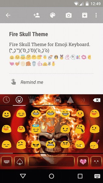 Image 0 for Fire Skull EmojiKeybaord …