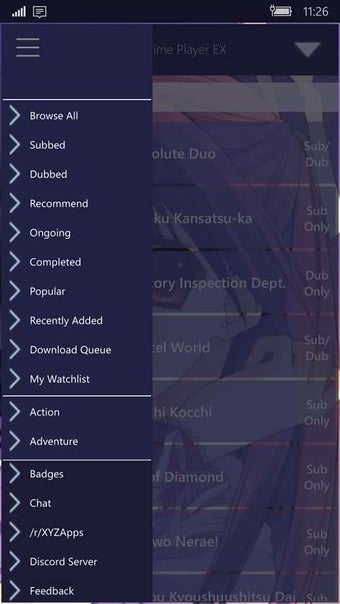 Imagen 1 para XYZ Anime Player EX for W…