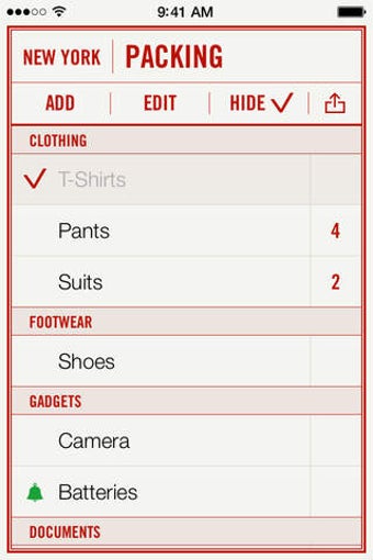 Image 0 for Travel List - Trip Packin…