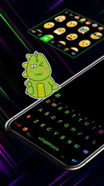 Image 0 for Led Neon Black Keyboard T…
