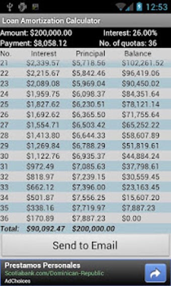 Image 0 for Loan Amortization Calcula…