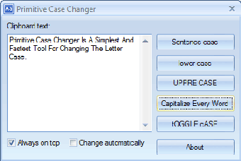Imagen 0 para Primitive Case Changer