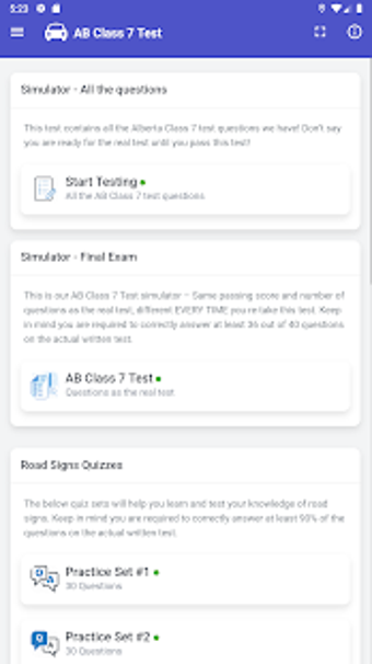 Image 0 for Alberta Driving Test - Cl…