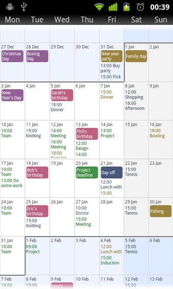 Image 1 for Touch Calendar Free