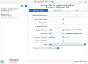 Image 0 for Create Work Order Tablet …