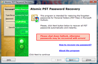 Imagen 0 para Atomic PST Password Recov…