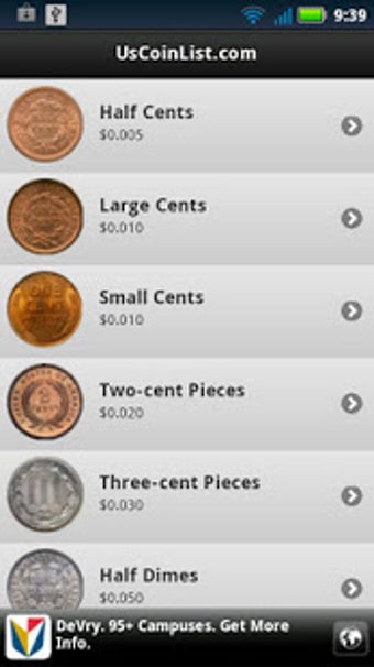 Image 2 for U.S. Coin List