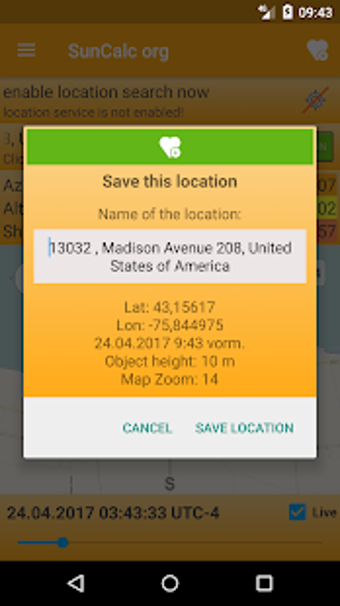 Image 1 for SunCalc org