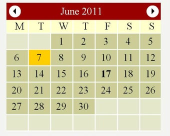 Image 0 for Flash Web Calendar