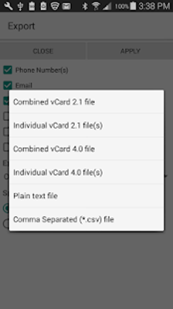 Imagen 1 para vCard Export Import(Lite)