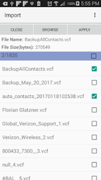 Imagen 1 para vCard Export Import(Lite)
