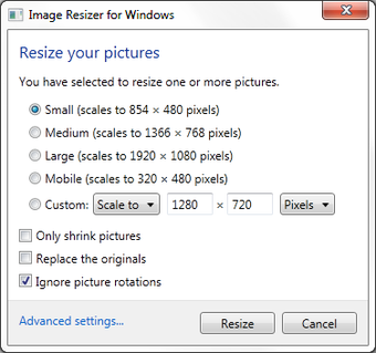 Image 0 for Image Resizer for Windows