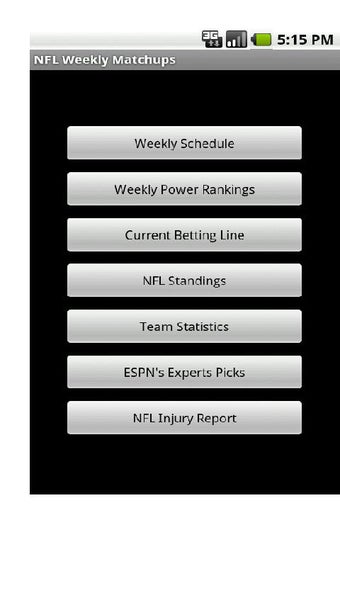 Image 0 for NFL Weekly Matchups for A…