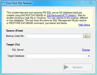 Image 0 for One-Click SQL Restore