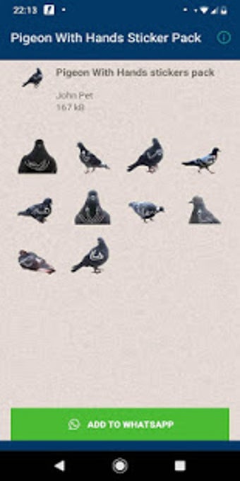 Image 1 for Pigeon With Hands sticker…