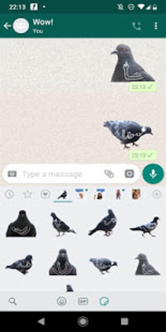 Image 2 for Pigeon With Hands sticker…