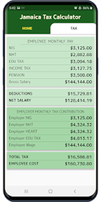 Imagen 1 para Jamaica Tax Calculator