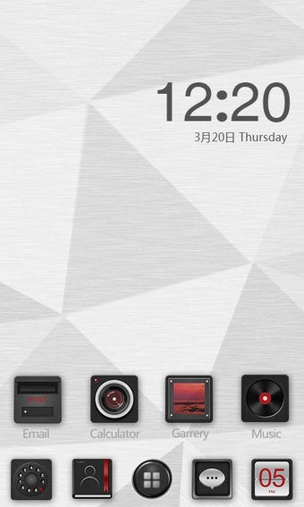 Image 2 for Metal R GO Launcher Theme