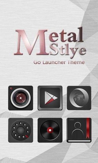 Image 0 for Metal R GO Launcher Theme