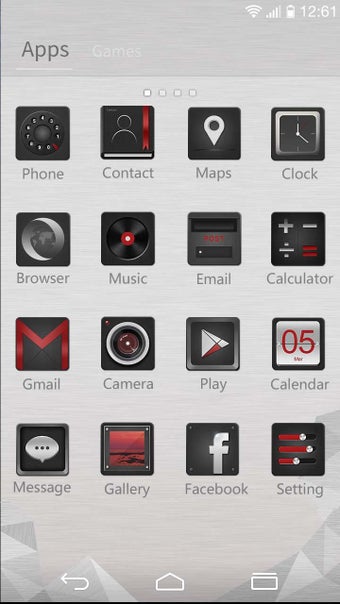 Image 1 for Metal R GO Launcher Theme