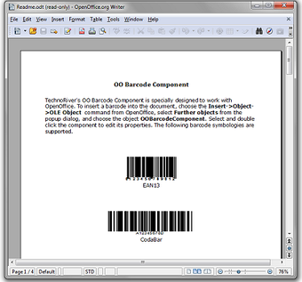 Image 0 for OO Barcode Component