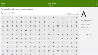 Image 0 for Font Character Map for Wi…