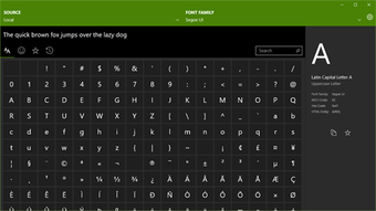Image 0 for Font Character Map for Wi…