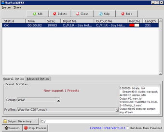 Image 0 for WavPack2WAV