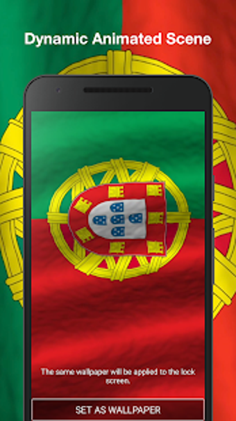 Image 1 for 3D Portugal Flag Live Wal…