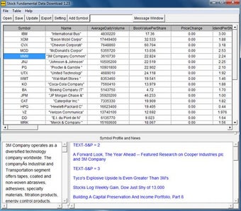 Image 0 for Stock Fundamental Data Do…