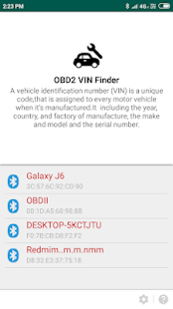 Imagen 1 para elm327 obd2 VIN finder