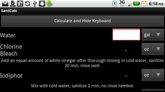 Image 0 for Sanitizer Calculator