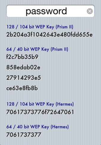 Image 0 for WEP Key Generator