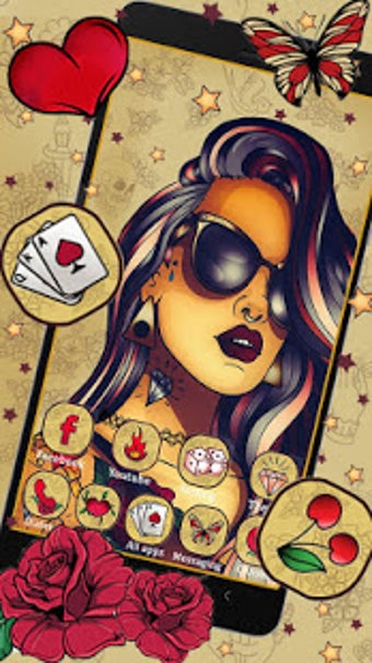 Imagen 1 para Tattoo Girl Art Themes HD…