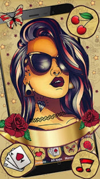 Imagen 2 para Tattoo Girl Art Themes HD…