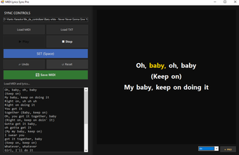 Image 0 for Midi Sync Lyrics