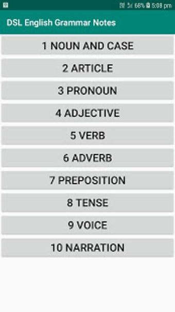 DSL English Grammar Notes for Android