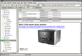 Image 1 for KeepNote for Fedora