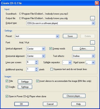 Imagen 0 para Karaoke CD+G Creator Pro