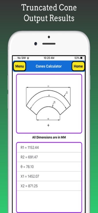 Image 1 for Cones Calculator Pro