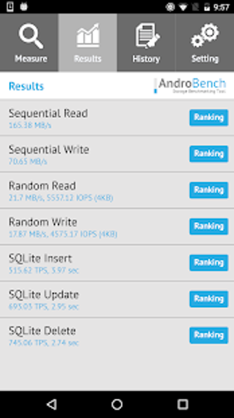 Image 2 for Androbench (Storage Bench…