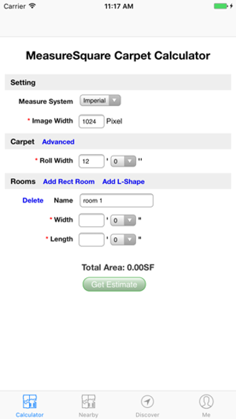 Image 1 for M2 Carpet Calculator