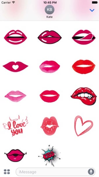 Image 1 for Naughty Kiss Sticker App