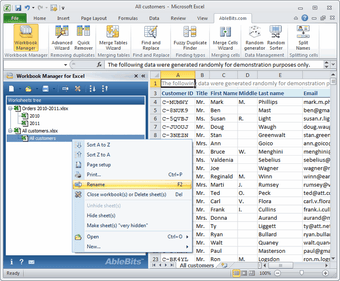 Image 0 for Workbook Manager for Exce…