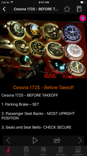 Image 0 for Cessna 172S/SP Checklist