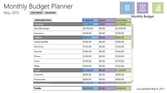 Image 1 for Monthly Budget Planner fo…