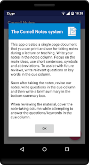 Image 0 for Cornell Notes Template