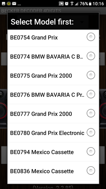 Image 2 for Becker 4Digit Radio Code