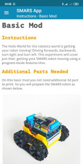 Image 1 for SMARS App - DIY Robot Ard…