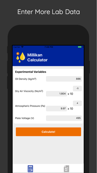 Image 1 for Millikan Calculator